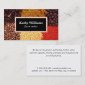 ハーブ&スパイス | 黒/バスケットフレーム 名刺 (正面/裏面)