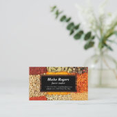 ハーブ&スパイス | 黒/木枠の名刺 名刺 (スタンド正面)