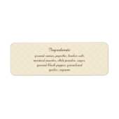 ハーブ&スパイスU日付用の色の成分を選ぶ ラベル (正面)