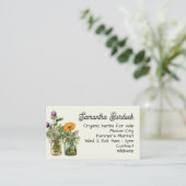 ハーブ ハーバルセラピスト 自然 名刺 (スタンド正面)