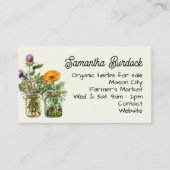 ハーブ ハーバルセラピスト 自然 名刺 (正面)