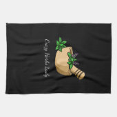 ハーブ – ハーブ熱狂するズレディ キッチンタオル (横)