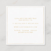 ハーブ+フローラ薬局金ゴールド スクエア名刺 (裏面)