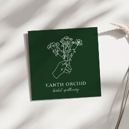 ハーブ+フローラ薬用グリーン スクエア名刺