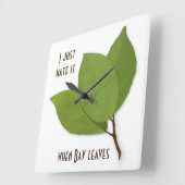 ハーブ・プン、私はベイ・が嫌葉い スクエア壁時計 (傾斜)