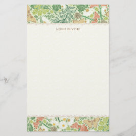 ハーブ，ベリー，バタフライ文パーソナライズされた房具 便箋