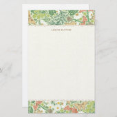 ハーブ，ベリー，バタフライ文パーソナライズされた房具 便箋 (正面/裏面)