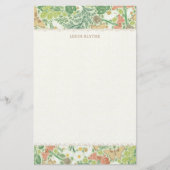 ハーブ，ベリー，バタフライ文パーソナライズされた房具 便箋 (正面)