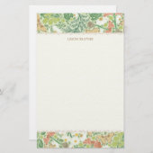 ハーブ，ベリー，バタフライ文パーソナライズされた房具 便箋 (正面/裏面)