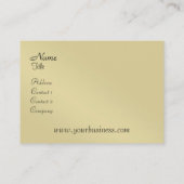 ハープおよびフルートのエレガントな音楽業界カード 名刺 (裏面)