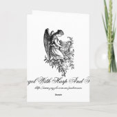 ハープおよび植物相との天使 カード (裏面)