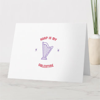 ハープが私のバレンタインなの カード