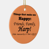 ハープで幸せになる セラミックオーナメント (右)