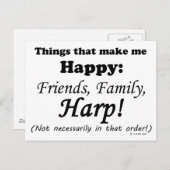 ハープで幸せになる ポストカード (正面/裏面)