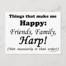 ハープで幸せになる ポストカード