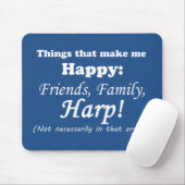 ハープで幸せになる マウスパッド (マウス)