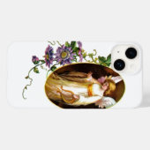 ハープとクレマティスの花を持つ天使 Case-Mate iPhoneケース (裏面 (横))