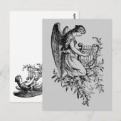 ハープとフローラの天使 ポストカード (正面/裏面)