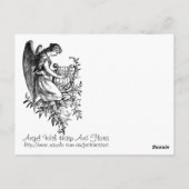 ハープとフローラの天使 ポストカード (裏面)