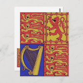 ハープとライオンを持つ紋章 ポストカード (正面/裏面)