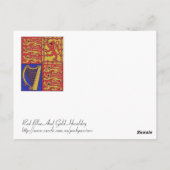 ハープとライオンを持つ紋章 ポストカード (裏面)