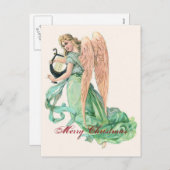 ハープのクリスマスエンジェル シーズンポストカード (正面/裏面)