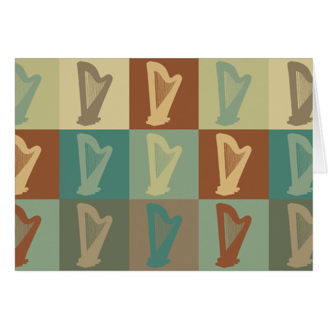 ハープのポップアート (正面横)