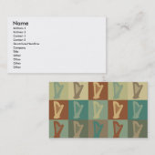 ハープのポップアート 名刺 (正面/裏面)