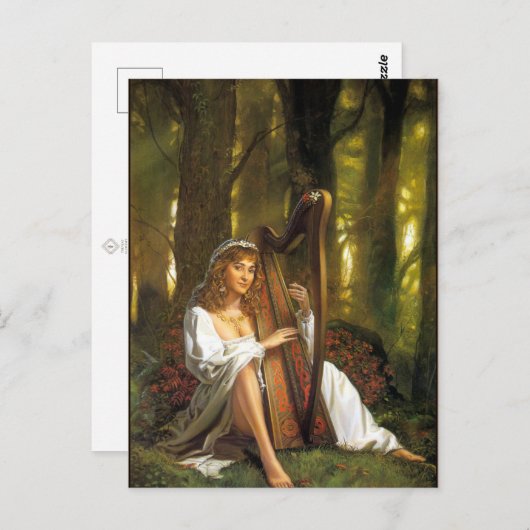 ハープのレディーポストカード ポストカード (正面/裏面)