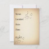 ハープの招待状カード 招待状 (裏面)