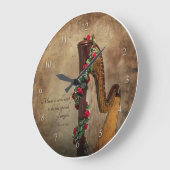 ハープの時計 ラージ壁時計 (傾斜)