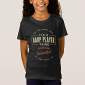 ハープの演奏者の事 Tシャツ (正面)