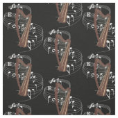 ハープの生地-暗闇 ファブリック (見本)