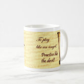 ハープの練習のマグ コーヒーマグカップ (正面右)