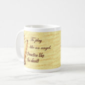 ハープの練習のマグ コーヒーマグカップ (正面左)