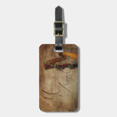 ハープの荷物のラベル ラゲッジタグ (正面縦)