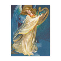 ハープの音楽を遊ぶ天使