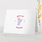 ハープは私のバレンタイン カード (黄色い花)