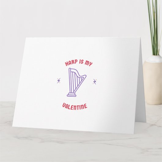 ハープは私のバレンタイン カード (正面)