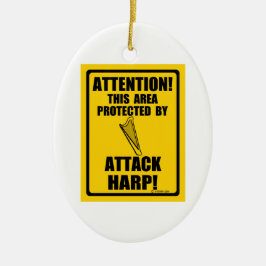 ハープを攻撃 セラミックオーナメント