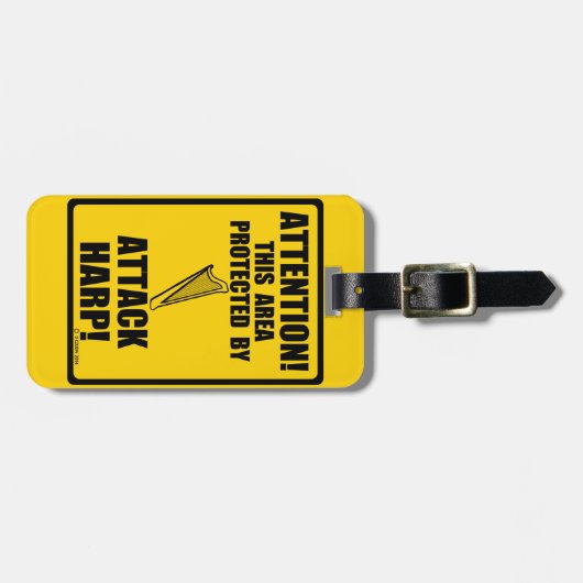 ハープを攻撃 ラゲッジタグ (正面横)