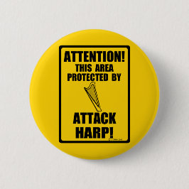 ハープを攻撃 缶バッジ