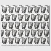 ハープアイコンの背景 ラッピングペーパー (フラット)