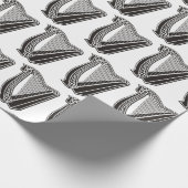 ハープアイコンの背景 ラッピングペーパー (角)