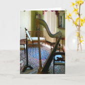 ハープインリビングルーム カード (黄色い花)