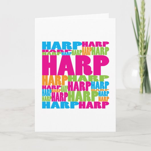 ハープカラフル カード (正面)