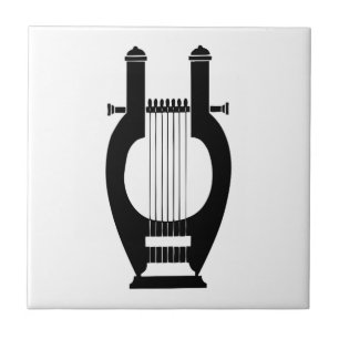 ハープギリシャレリーフ、 浮き彫りデザイン タイル