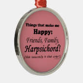 ハープシコードが嬉しい メタルオーナメント (右)