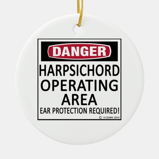 ハープシコード操業区域 セラミックオーナメント (正面)