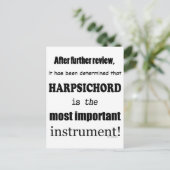 ハープシコード最も重要な楽器 ポストカード (スタンド正面)